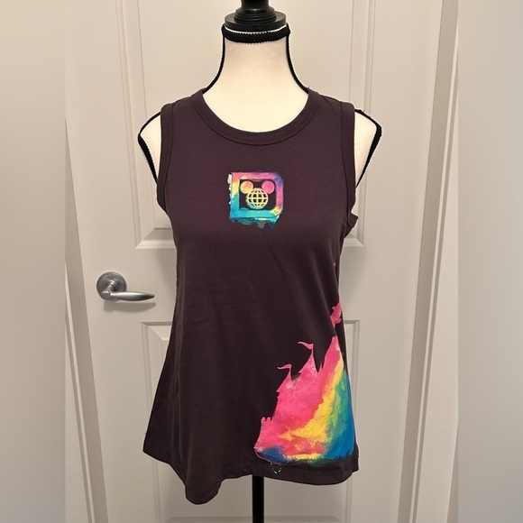 Disney  Castle Disneyworld Rainbow Tank Top. Size Small - Picture 2 of 5